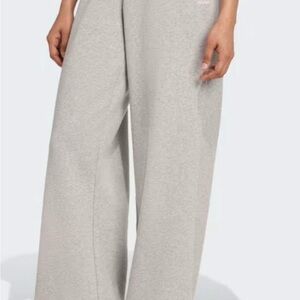 NWT Adidas Women's Light Gray Wide-Leg Sweat Pants